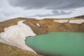 Viti Crater with lake in Krafla volcano in Iceland