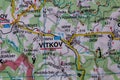 Vitkov, Czechia, on a road m Royalty Free Stock Photo