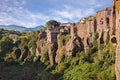 Vitorchiano, Viterbo, Lazio, Italy: landscape of the ancient village on the hill with steep slopes Royalty Free Stock Photo