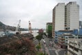 VITORIA, BRAZIL - OCTOBER 3, 2023: Cityscape of Vitoria City with its port, Vitoria, Espirito Santo, Brazil