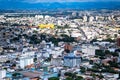 Vitoria ES Brazil - May 07 2023: City of Vila Velha seen from above, showing the Garoto chocolate factory and the Carlos