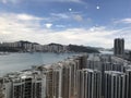 Vitoria Harbor in HK with blue sky