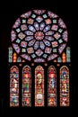 Vitrages of Chartres cathedral Royalty Free Stock Photo