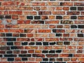 Vitrified rustic brick wall tile pattern as background