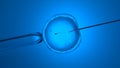 In vitro ferilization or artificial insemination, 3D-rendering Royalty Free Stock Photo