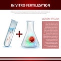 In Vitro Fertilization Formula Medical Banner Royalty Free Stock Photo