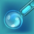 In Vitro Fertilization image. Artificial insemination. Scientific medical illustration.