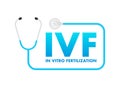In vitro fertilization. Ivf treatment. Vector illustration. Royalty Free Stock Photo