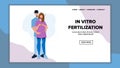 In Vitro Fertilization Young Happy Couple Vector Royalty Free Stock Photo