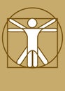 Vitruvian Man_b5 Royalty Free Stock Photo