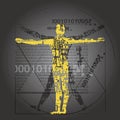 Vitruvian man of computer age.