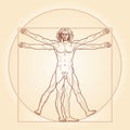 The Vitruvian Man (Homo vitruviano).