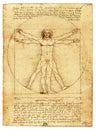 Vitruvian Man by Leonardo Da Vinci Royalty Free Stock Photo