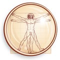 The Vitruvian man (under Microscope)