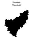 Vitsyebsk outline map Royalty Free Stock Photo
