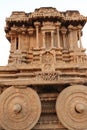 Stone Chariot - Vijaya Vitthala temple at Hampi, Karnataka - archaeological site in India - India tourism Royalty Free Stock Photo