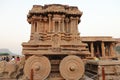 Stone Chariot - Vijaya Vitthala temple at Hampi, Karnataka - archaeological site in India - India tourism Royalty Free Stock Photo