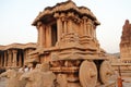 Stone Chariot - Vijaya Vitthala temple at Hampi, Karnataka - archaeological site in India - India tourism Royalty Free Stock Photo