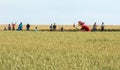 Vittel Mascot in a Wheat Field- Tour de France 2015