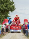 Vittel Vehicle on a Cobblestone Road- Tour de France 2015