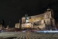 Vittoriano altare della patria memorial in rome at night Royalty Free Stock Photo