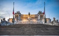 Vittoriano is a monument in honor of the first king of united Italy Victor Emmanuel II in Rome Royalty Free Stock Photo