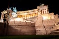 Vittorio Emanuele II Monument Altare della Patria and Tomb of the Unknown Soldier at night in Rome Royalty Free Stock Photo