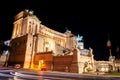 Vittorio Emanuele II Monument Altare della Patria and Tomb of the Unknown Soldier at night in Rome Royalty Free Stock Photo