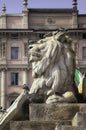 Vittorio Emanuele II monument Lion, Milano , Italy Royalty Free Stock Photo