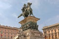 Vittorio Emanuele Statue Milan Royalty Free Stock Photo
