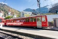 Railway station for trip from lake Lucerne shore to mount Royalty Free Stock Photo