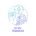 In viv exposure blue gradient concept icon Royalty Free Stock Photo