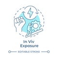 In viv exposure soft blue concept icon Royalty Free Stock Photo