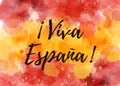 Viva Espana - watercolor abstract flag