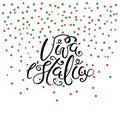 Viva l Italia lettering design with confetti