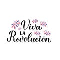 Viva la Revolucion - Happy Revolution Day in Spanish. Holiday in Cuba celebrated on January 1. Calligraphy hand lettering. Vector