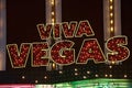 Viva Las Vegas sign at the Fremont Street Experience in Las Vegas