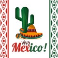 Viva mexico - cactus maracas and hat