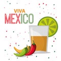 Viva mexico greeting drink confetti