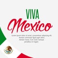 Viva Mexico, traditional mexican phrase holiday Royalty Free Stock Photo