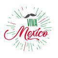 Viva Mexico, traditional mexican phrase holiday