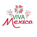 Viva Mexico, traditional mexican phrase holiday