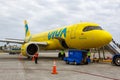 Vivaair Airbus A320neo airplane San Andres airport in Colombia