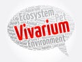 Vivarium message bubble word cloud collage, concept background Royalty Free Stock Photo
