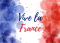 Vive la France watercolor background