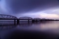 Vivekananda Bridge Over River Hooghly Kolkata West Bengal India Royalty Free Stock Photo