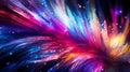 Vivid Abstract Explosion Of Colors. Artistic Representation Of Dynamic Movement. Generative AI