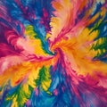 Vivid abstract swirl of vibrant colors in dynamic motion