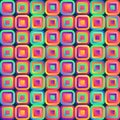 Vivid abstraction with multicolored cubes arranged in seamless pattern of background.