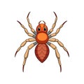 Vivid Artwork of Geolycosa Arachnid Royalty Free Stock Photo